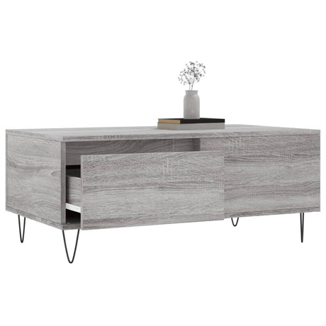 Vidaxl salontafel 90x50x36,5 cm bewerkt hout grijs sonoma