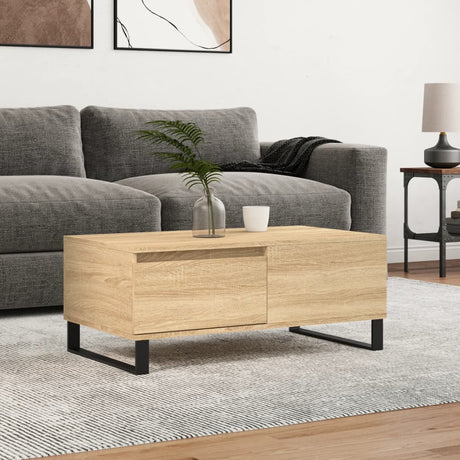 Vidaxl salontafel 90x50x36,5 cm bewerkt hout sonoma eikenkleurig