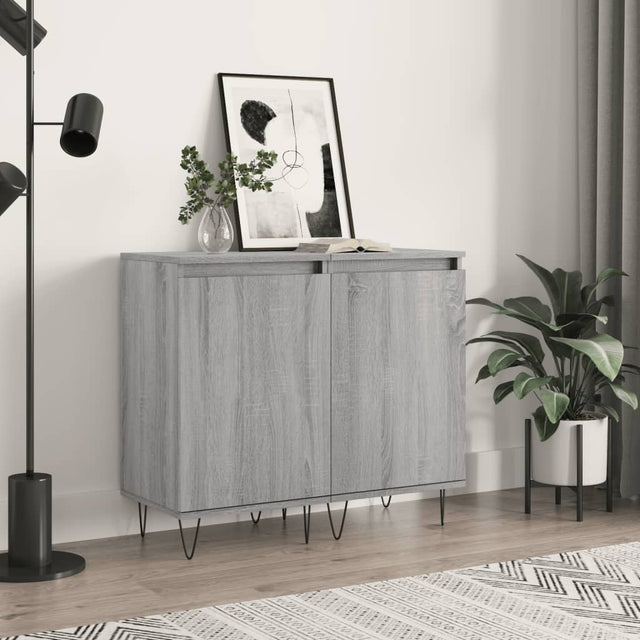 Vidaxl dressoirs 2 st 40x35x70 cm bewerkt hout grijs sonoma