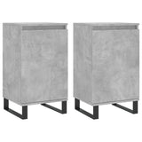 Vidaxl dressoirs 2 st 40x35x70 cm bewerkt hout betongrijs
