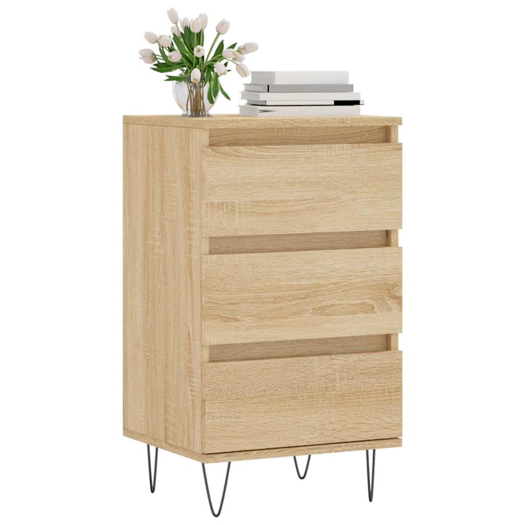 Vidaxl dressoir 40x35x70 cm bewerkt hout sonoma eikenkleurig