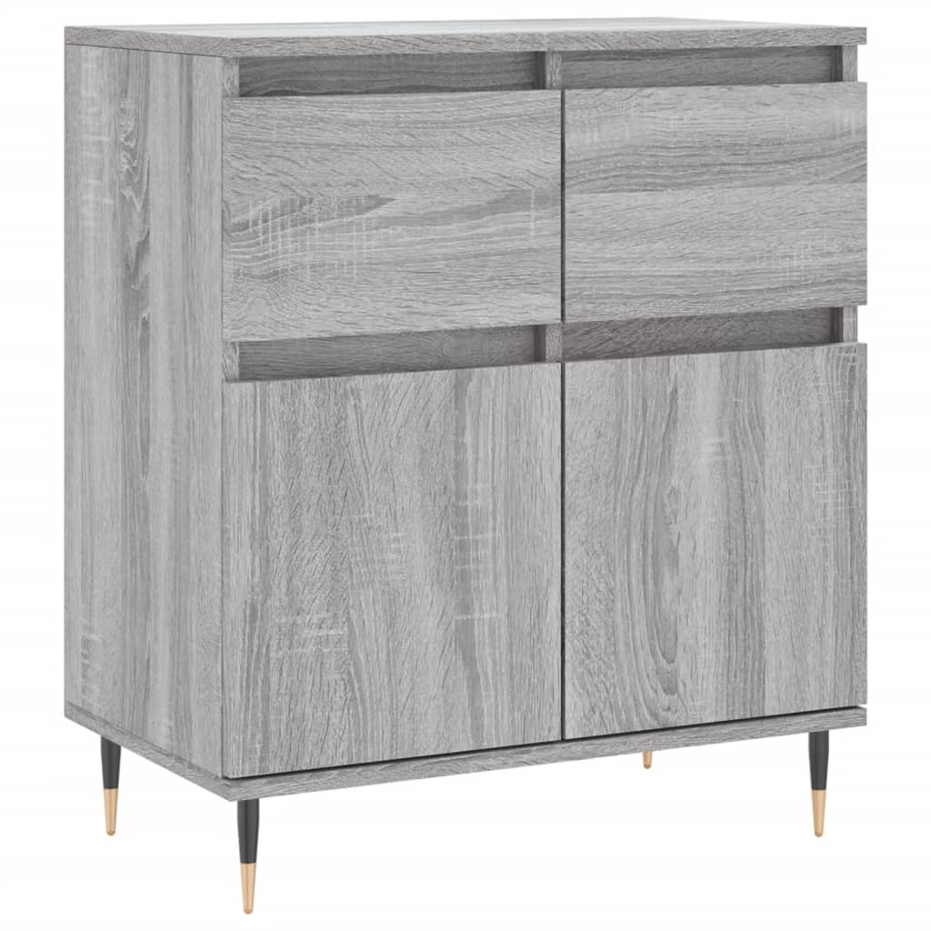 Vidaxl dressoir 60x35x70 cm bewerkt hout grijs sonoma eikenkleurig