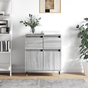 Vidaxl dressoir 60x35x70 cm bewerkt hout grijs sonoma eikenkleurig