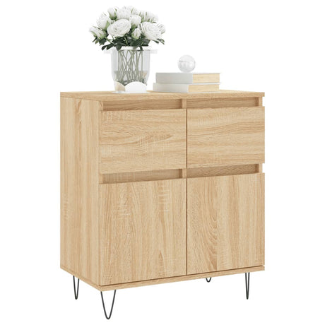 Vidaxl dressoir 60x35x70 cm bewerkt hout sonoma eikenkleurig