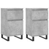 Vidaxl dressoirs 2 st 40x35x70 cm bewerkt hout betongrijs