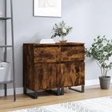 Vidaxl dressoirs 2 st 40x35x70 cm bewerkt hout gerookt eikenkleurig