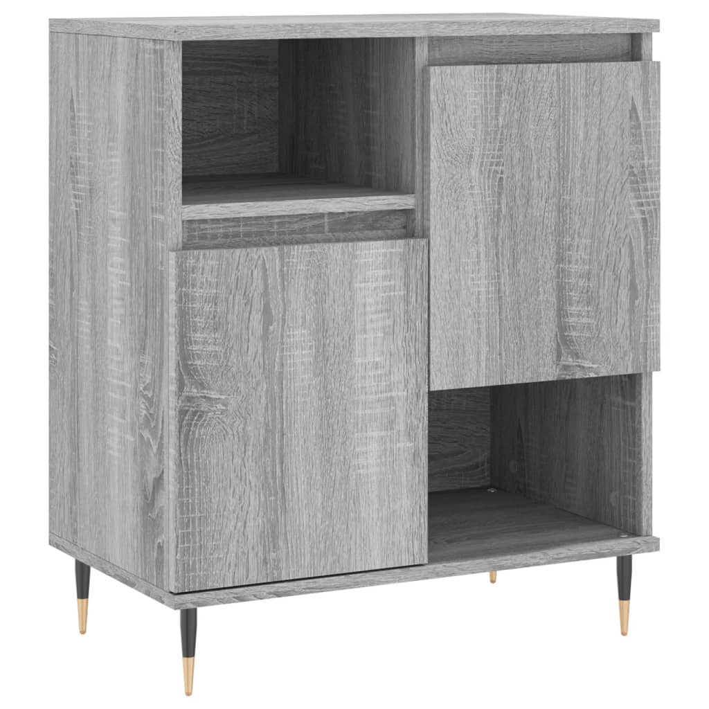 Vidaxl dressoir 60x35x70 cm bewerkt hout grijs sonoma eikenkleurig