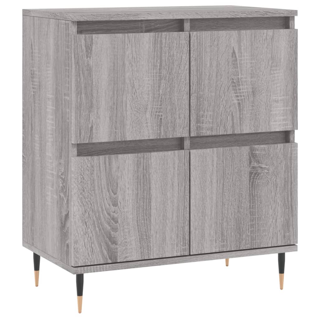Vidaxl dressoir 60x35x70 cm bewerkt hout grijs sonoma eikenkleurig