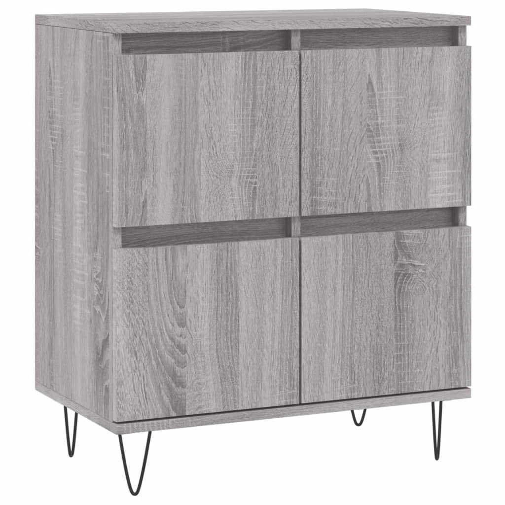 Vidaxl dressoir 60x35x70 cm bewerkt hout grijs sonoma eikenkleurig