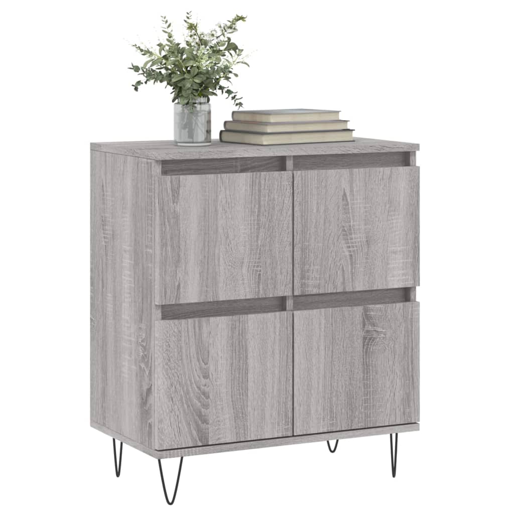 Vidaxl dressoir 60x35x70 cm bewerkt hout grijs sonoma eikenkleurig