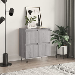 Vidaxl dressoir 60x35x70 cm bewerkt hout grijs sonoma eikenkleurig