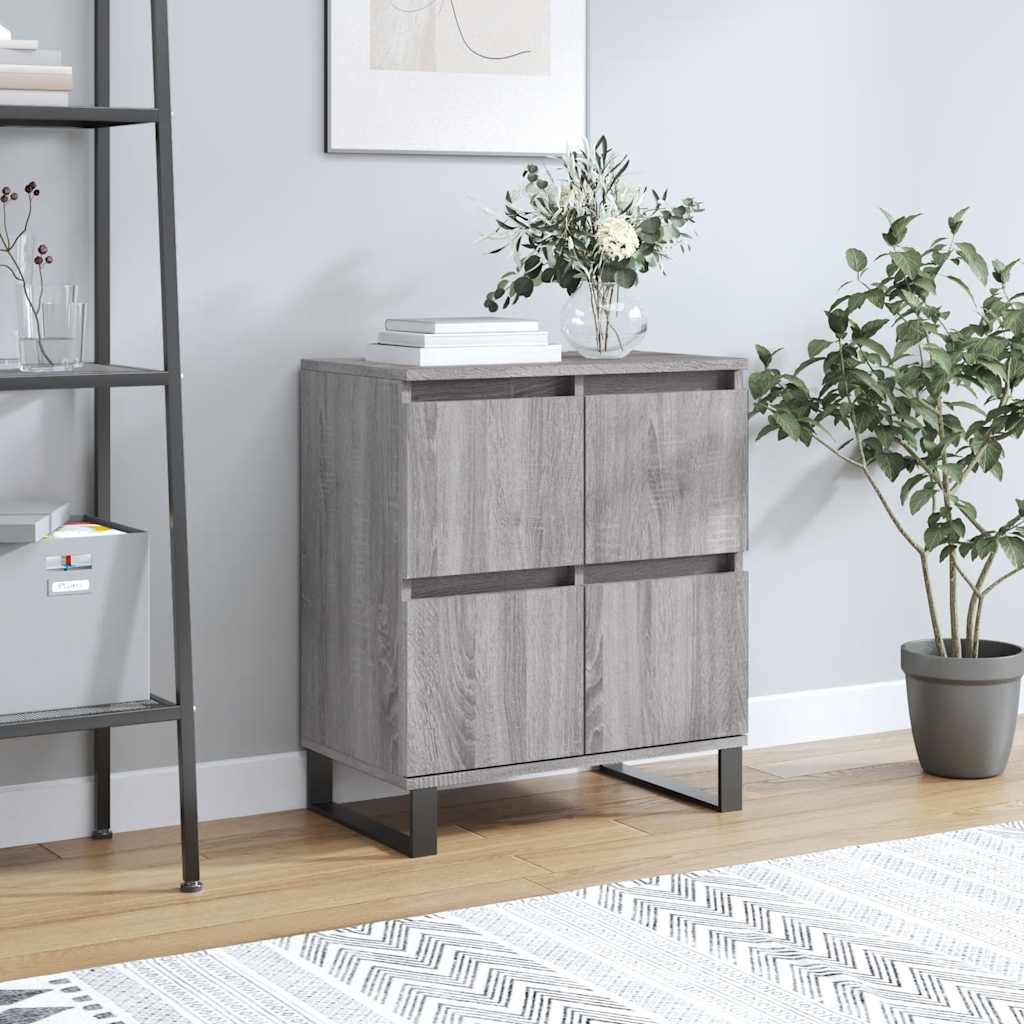 Vidaxl dressoir 60x35x70 cm bewerkt hout grijs sonoma eikenkleurig