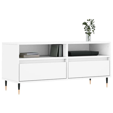 Vidaxl tv-meubel 100x34,5x44,5 cm bewerkt hout wit