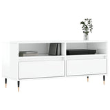 Vidaxl tv-meubel 100x34,5x44,5 cm bewerkt hout hoogglans wit