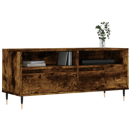 Vidaxl tv-meubel 100x34,5x44,5 cm bewerkt hout gerookt eikenkleurig