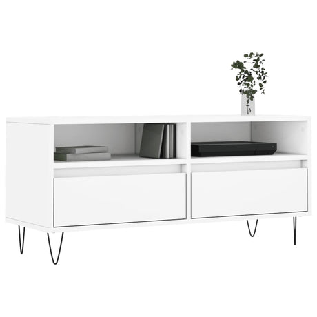 Vidaxl tv-meubel 100x34,5x44,5 cm bewerkt hout wit