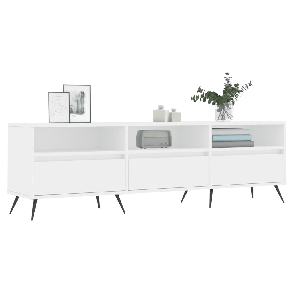 Vidaxl tv-meubel 150x30x44,5 cm bewerkt hout wit
