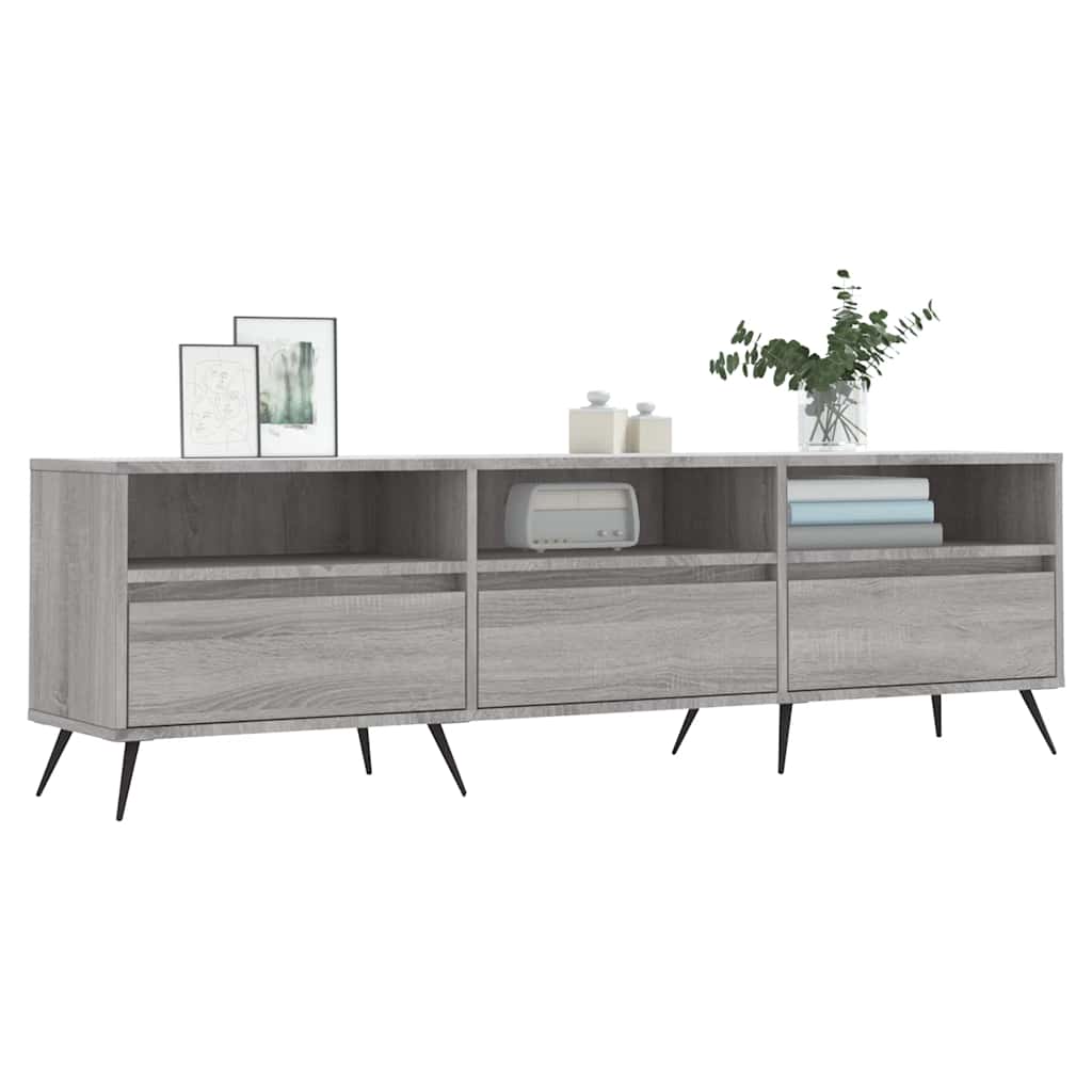 Vidaxl tv-meubel 150x30x44,5 cm bewerkt hout grijs sonoma eikenkleurig