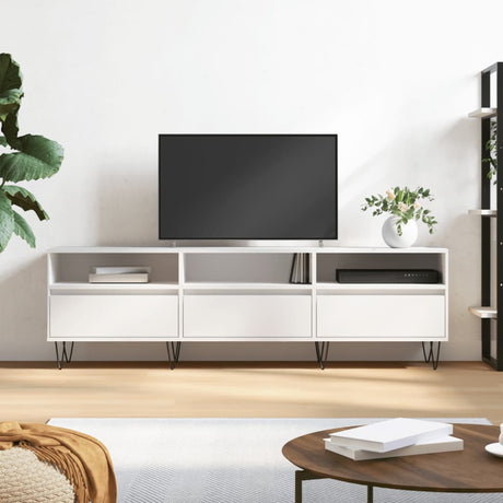 Vidaxl tv-meubel 150x30x44,5 cm bewerkt hout wit