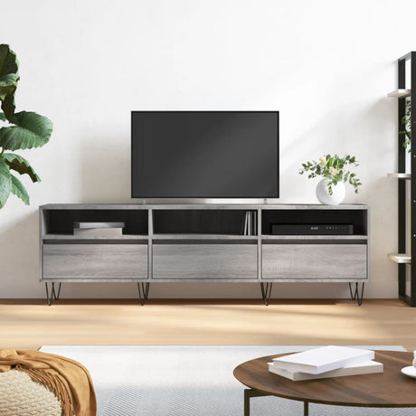 Vidaxl tv-meubel 150x30x44,5 cm bewerkt hout grijs sonoma eikenkleurig
