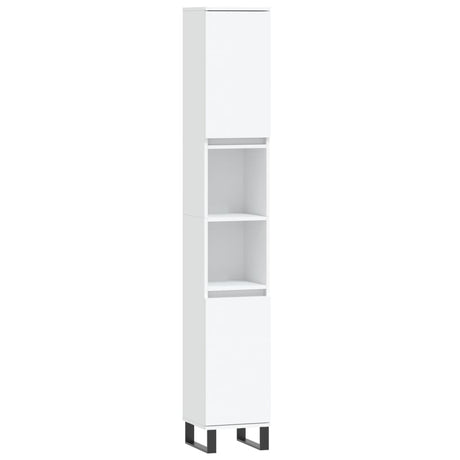 Vidaxl badkamerkast 30x30x190 cm bewerkt hout wit
