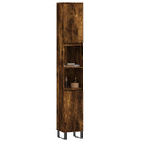 Vidaxl badkamerkast 30x30x190 cm bewerkt hout gerookt eikenkleurig