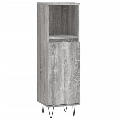 Vidaxl badkamerkast 30x30x100 cm bewerkt hout grijs sonoma eikenkleur