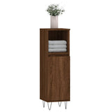 Vidaxl badkamerkast 30x30x100 cm bewerkt hout bruin eikenkleur