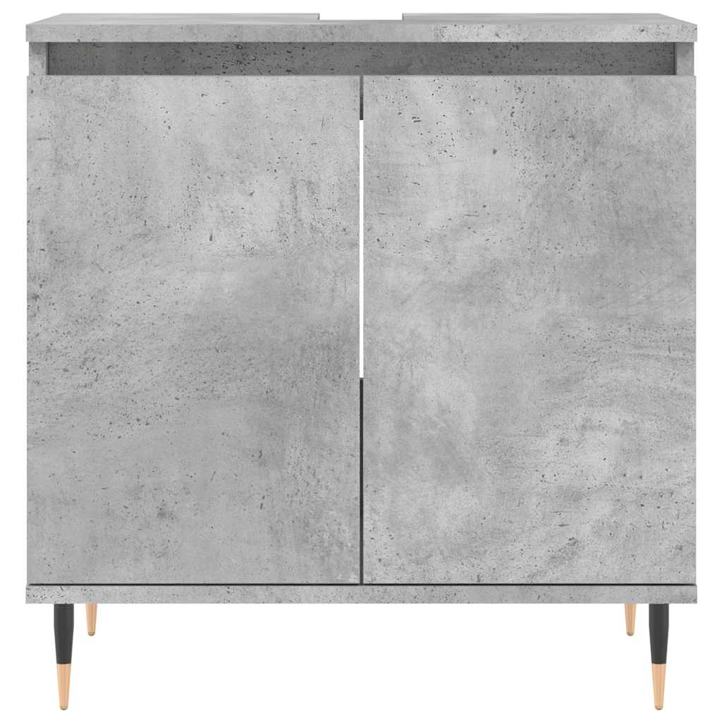 Vidaxl badkamerkast 58x33x60 cm bewerkt hout betongrijs