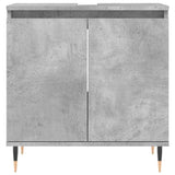 Vidaxl badkamerkast 58x33x60 cm bewerkt hout betongrijs