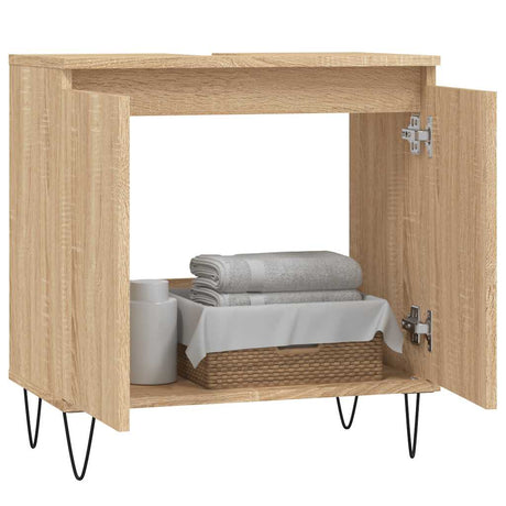 Vidaxl badkamerkast 58x33x60 cm bewerkt hout sonoma eikenkleurig