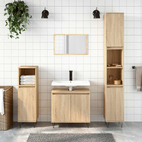 Vidaxl badkamerkast 58x33x60 cm bewerkt hout sonoma eikenkleurig
