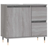 Vidaxl badkamerkast 65x33x60 cm bewerkt hout grijs sonoma eikenkleurig