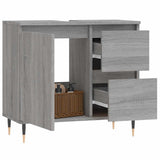 Vidaxl badkamerkast 65x33x60 cm bewerkt hout grijs sonoma eikenkleurig