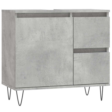 Vidaxl badkamerkast 65x33x60 cm bewerkt hout betongrijs