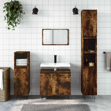 Vidaxl badkamerkast 65x33x60 cm bewerkt hout gerookt eikenkleurig