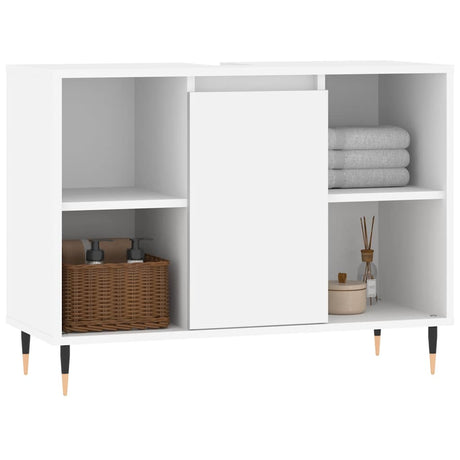 Vidaxl badkamerkast 80x33x60 cm bewerkt hout wit
