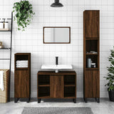 Vidaxl badkamerkast 80x33x60 cm bewerkt hout bruin eikenkleur