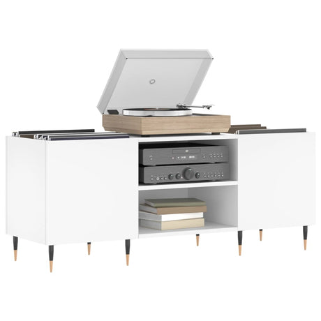 Vidaxl platenkast 121x38x48 cm bewerkt hout wit