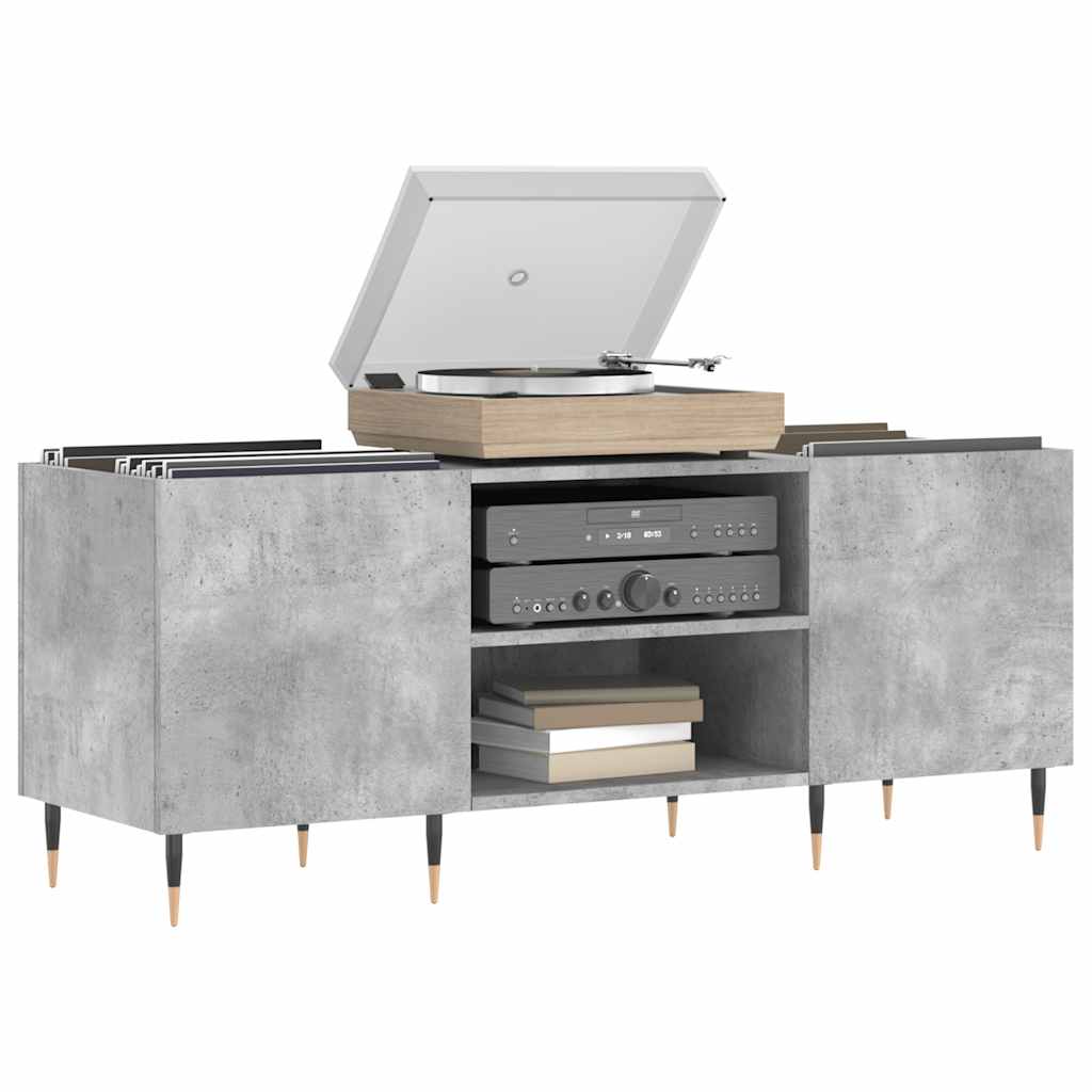 Vidaxl platenkast 121x38x48 cm bewerkt hout betongrijs