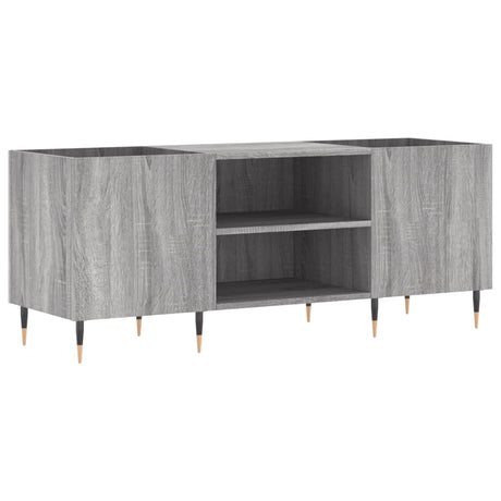 Vidaxl platenkast 121x38x48 cm bewerkt hout grijs sonoma eikenkleurig