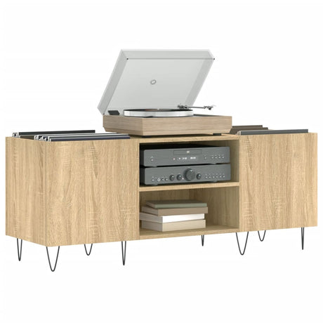 Vidaxl platenkast 121x38x48 cm bewerkt hout sonoma eikenkleurig