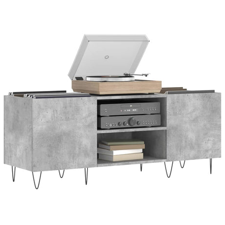 Vidaxl platenkast 121x38x48 cm bewerkt hout betongrijs