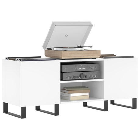 Vidaxl platenkast 121x38x48 cm bewerkt hout wit