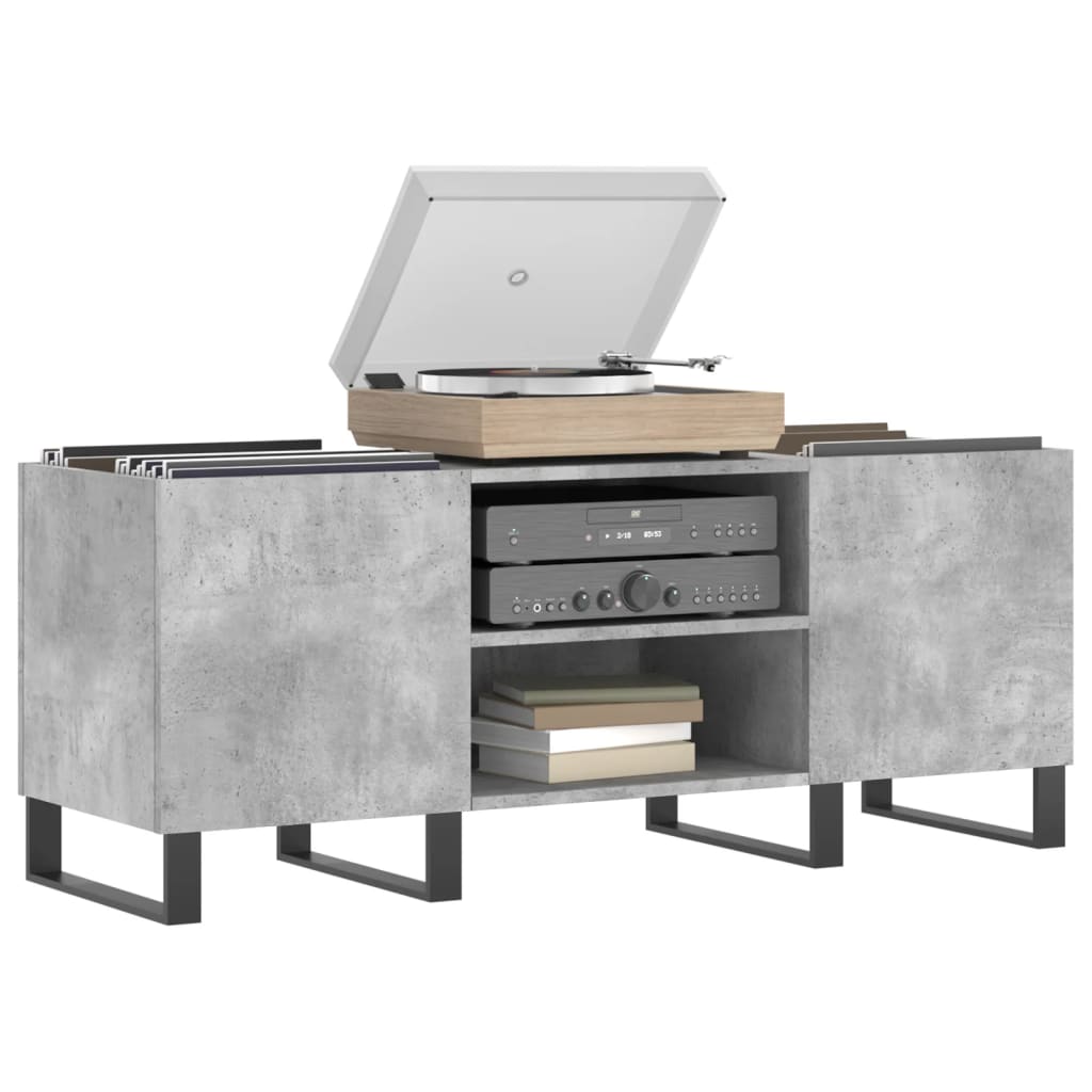 Vidaxl platenkast 121x38x48 cm bewerkt hout betongrijs