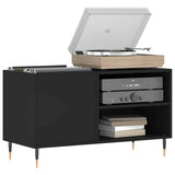 Vidaxl platenkast 85x38x48 cm bewerkt hout zwart