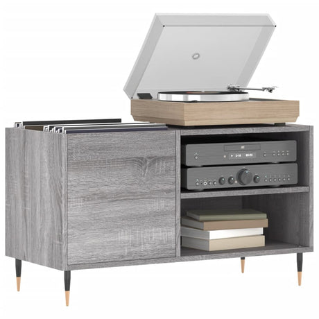 Vidaxl platenkast 85x38x48 cm bewerkt hout grijs sonoma eikenkleurig