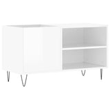 Vidaxl platenkast 85x38x48 cm bewerkt hout hoogglans wit