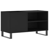 Vidaxl platenkast 85x38x48 cm bewerkt hout zwart