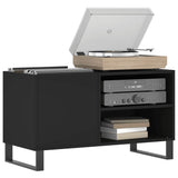 Vidaxl platenkast 85x38x48 cm bewerkt hout zwart